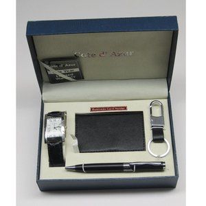 Cote D Azur Men's Gift Set Watch With Card Holder and Pen Great Christmas Idea